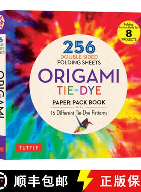 【3-4周达】Origami Tie-Dye Patterns Paper Pack Book: 256 Double-Sided Folding Sheets (Includes Instru... [9780804853613]