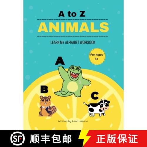 【3-4周达】A to Z Animals: Learn My Alphabet Workbook [9781638678489]