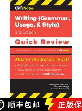 预订 CliffsNotes Writing (Grammar, Usage, and Style): Quick Review [9781957671321]