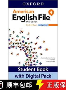 【3-4周达】American English File: Level 4: Student Book with Digital Pack: Print Student Book and 2 y... [9780194758819]