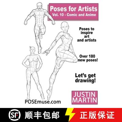 【3-4周达】Poses for Artists Volume 10 Comic and Anime: an Essential Reference for Figure Drawing and... [9781737793748]