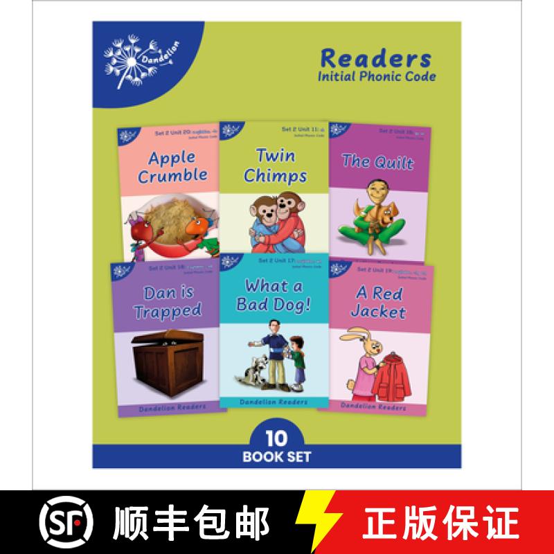 【3-4周达】Phonic Books Dandelion Readers Set 2 Units 11-20 Twin Chimps (Two Letter Spellings Sh, Ch,... [9780744095302]