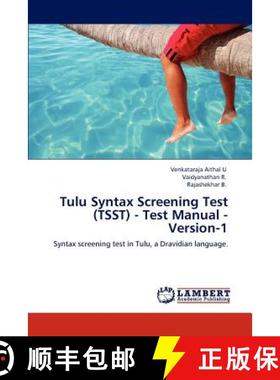 预订 Tulu Syntax Screening Test (Tsst) - Test Manual - Version-1 [9783845476278]