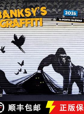 【3-4周达】Banksy's Graffiti Official 2026 12 X 24 Inch (Hanging) Monthly Square Wall Calendar Plasti... [9798330701681]
