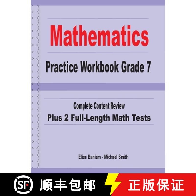 【3-4周达】Mathematics Practice Workbook Grade 7: Complete Content Review Plus 2 Full-length Math Tests [9781636200347]