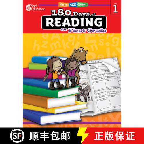 【3-4周达】180 Days of Reading for First Grade: Practice, Assess, Diagnose [With CDROM] [9781425809225]