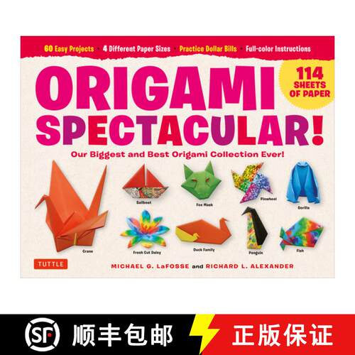 【3-4周达】Origami Spectacular Kit: Our Biggest and Best Origami Collection Ever! (114 Sheets of Pape... [9780804851909]