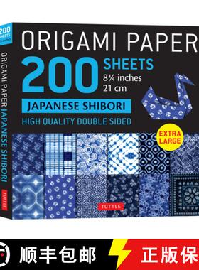 【3-4周达】Origami Paper 200 sheets Japanese Shibori 8 1/4 (21 cm): Extra Large Tuttle Origami Paper:... [9780804853156]