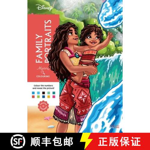 【3-4周达】Mystery Colouring - Family Portraits: Reveal iconic Disney characters with colour by number [9782017356424]