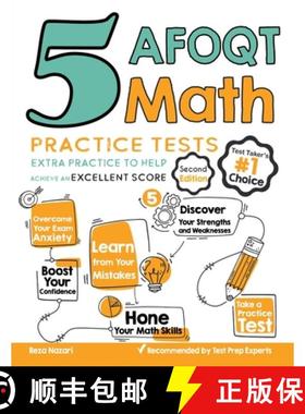 预订 5 AFOQT Math Practice Tests: Extra Practice to Help Achieve an Excellent Score [9781646122905]