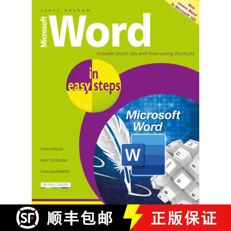 【2-3周达】Microsoft Word in easy steps: Covers MS Word in Microsoft 365 suite [9781840789348]