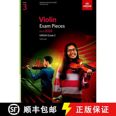 【3-4周达】Violin Exam Pieces from 2024, ABRSM Grade 3, Violin Part [9781786015457]