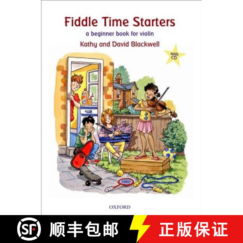 【2-3周达】Fiddle Time Starters + CD: A beginner book for violin [9780193365841]