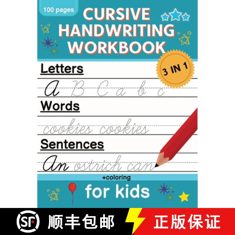 【3-4周达】Cursive Handwriting Workbook for Kids: Cursive Writing Practice Book for Beginners Cursive... [9788396440600]