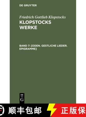 预订 [Oden. Gestliche Lieder. Epigramme] [9783112424971]