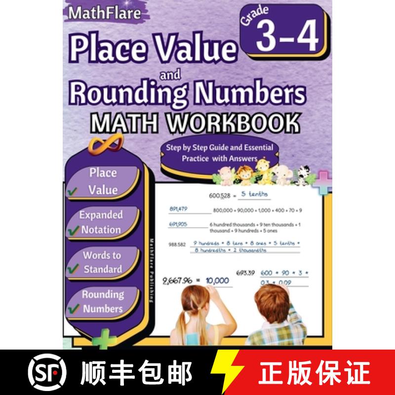 【3-4周达】Place Value and Expanded Notations Math Workbook 3rd and 4th Grade: Place Value Grade 3-4,... [9798869372642]
