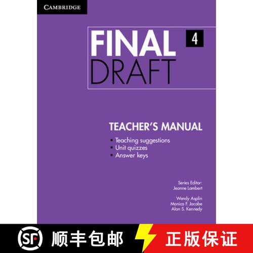 预订 Final Draft Level 4 Teacher's Manual: - Final Draft Level 4 Teacher's Manual [9781107495593]
