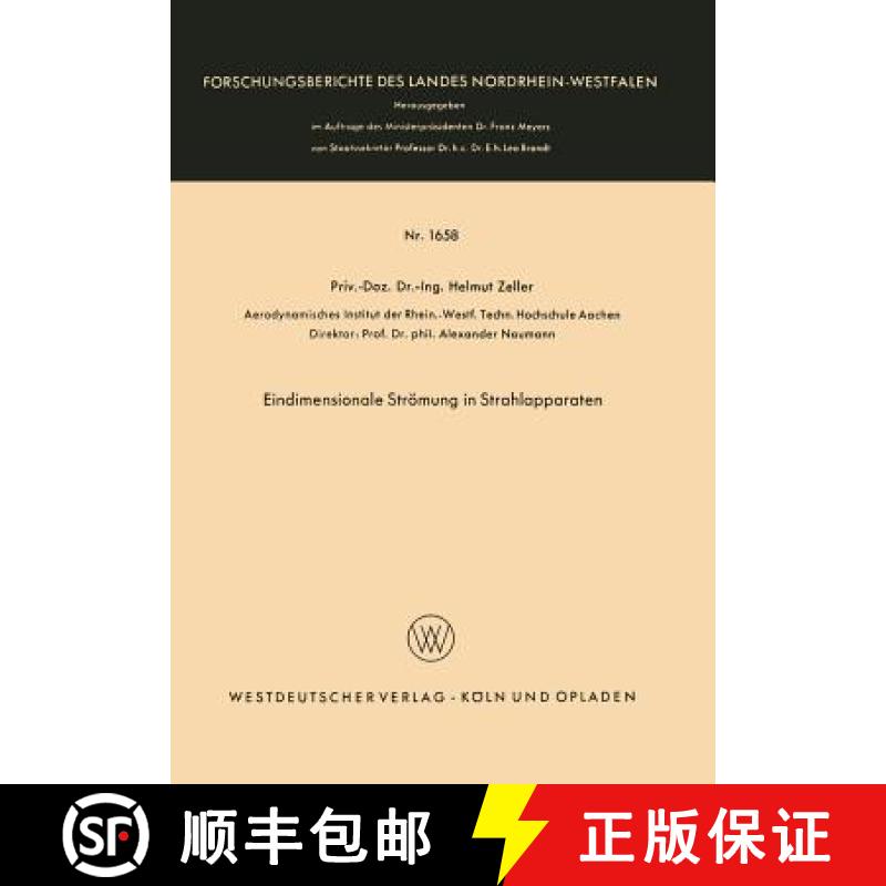 【3-4周达】Eindimensionale Stroemung in Strahlapparaten [9783663062493]