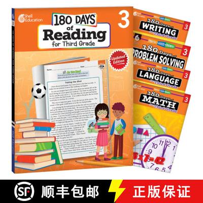 【3-4周达】180 Days(tm) Reading, Math, Problem Solving, Writing, & Language for Grade 3: 5-Book Set: ... [9781425828004]
