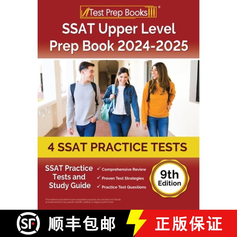 【2-3周达】SSAT Upper Level Prep Book 2025-2026: 4 SSAT Practice Tests and Study Guide [9th Edition] [9781637750742]