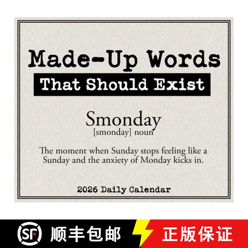 【3-4周达】Made Up Words That Should Exist 2026 5.4 X 6.2 Box Calendar [9781549257001]