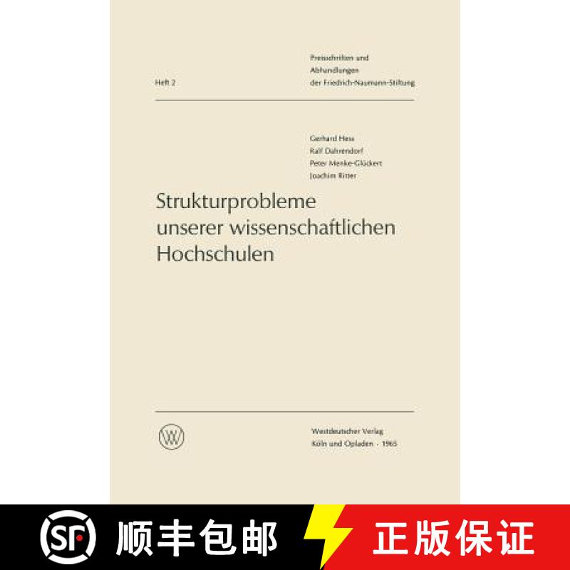 【3-4周达】Strukturprobleme Unserer Wissenschaftlichen Hochschulen [9783663008217]