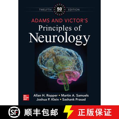 【3-4周达】精装 Adams and Victor's Principles of Neurology, Twelfth Edition [9781264264520]