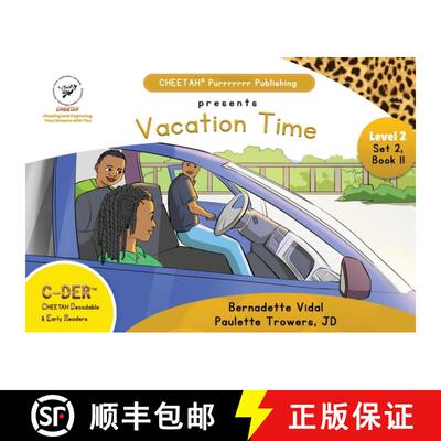【3-4周达】C-DER (CHEETAH Decodable Early Readers, Set 2, Book 11, Vacation TIme [9798330330133]
