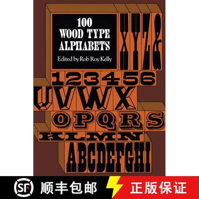 【3-4周达】100 Wood Type Alphabets [9780486235332]