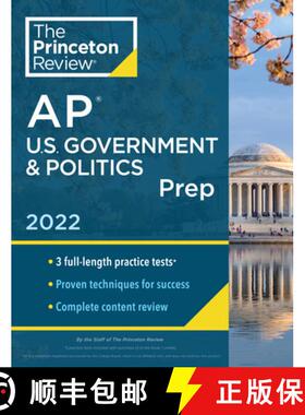 【2-3周达】Princeton Review AP U.S. Government & Politics Prep, 2022: Practice Tests + Complete Conte... [9780525570752]