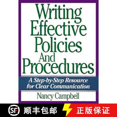 【3-4周达】The Writing Effective Policies and Procedures: A Step-By-Step Resource for Clear Communica... [9780814438992]