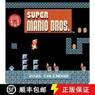 Retro Bonus 2026 Wall Mario 9781419783494 Cut Notecards Super Bros. Bit Calendar Die 4周达