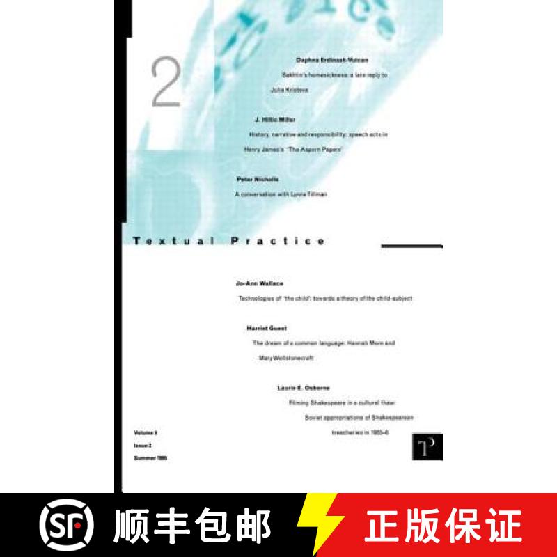 【4周达】Textual Practice : Volume 9 Issue 2 [9780415123822]