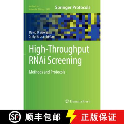 【3-4周达】High-Throughput RNAi Screening : Methods and Protocols (Softcover reprint of the original ... [9781493981687]
