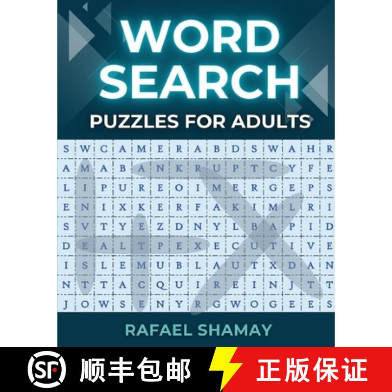 现货 Word Search Puzzle Book for Adults: Relaxing Big Font Wordfind, Anti-Eye Strain, Puzzle Book for... [9781088164044]