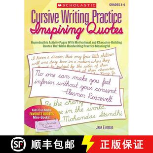 【3-4周达】Cursive Writing Practice: Inspiring Quotes: Reproducible Activity Pages with Motivational ... [9780545094375]