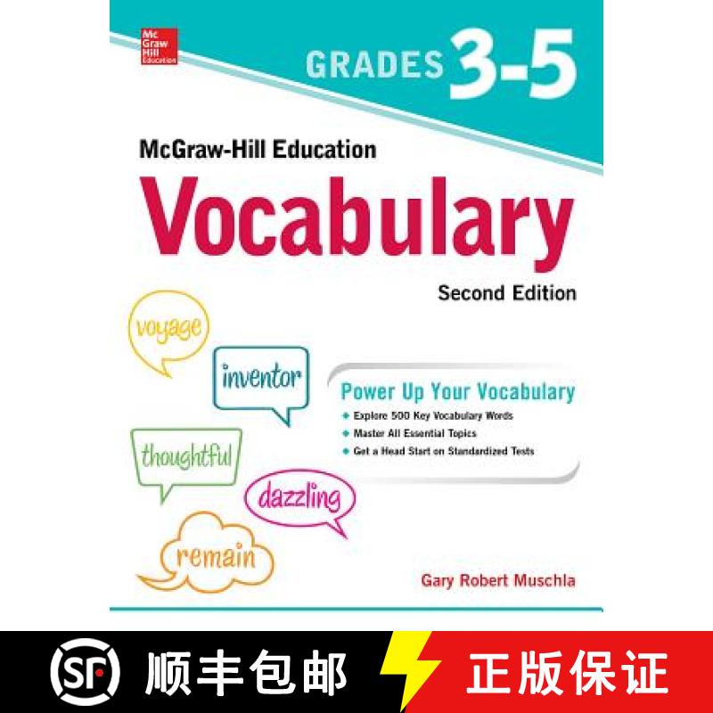 【2-3周达】McGraw-Hill Education Vocabulary Grades 3-5, Second Edition [9781260135190]