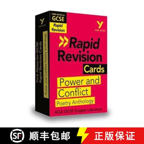 York Notes for AQA GCSE Rapid Revision Cards: Power and Conflict AQA Poetry Anthology catch up, revis... [9781292273686]