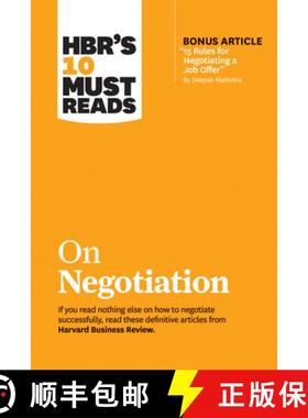 【3-4周达】HBR's 10 Must Reads on Negotiation (with bonus article 15 Rules for Negotiating a Job Offe... [9781633697775]