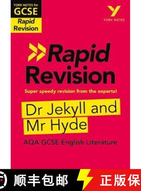 【3-4周达】York Notes for AQA GCSE Rapid Revision: Jekyll and Hyde catch up, revise and be ready for ... [9781292270890]