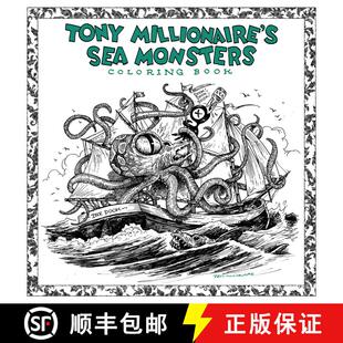 【3-4周达】Tony Millionaire's Sea Monsters Coloring Book [9781684152285]