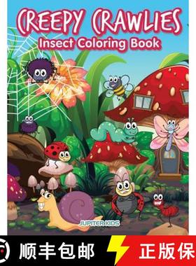 【3-4周达】Creepy Crawlies Insect Coloring Book [9781683267065]