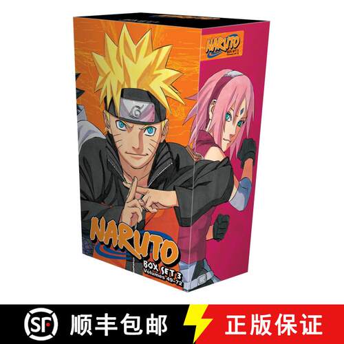 【3-4周达】Naruto Box Set 3: Volumes 49-72 with Premium, Volume 3: Volumes 49-72 with Premium [9781421583341]