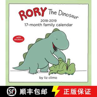 【3-4周达】Rory the Dinosaur Family Organiser 2018-2019 17-Month Square Wall Calendar [9781449492908]