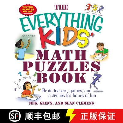 【3-4周达】The Everything Kids' Math Puzzles Book: Brain Teasers, Games, and Activities for Hours of Fun [9781580627733]