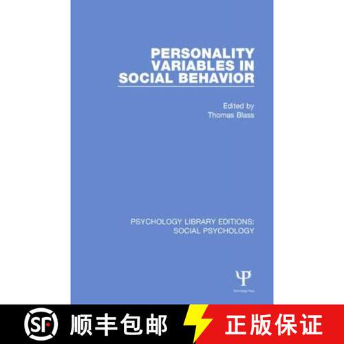 【3-4周达】精装 Personality Variables in Social Behavior [9781138854628]