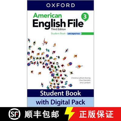 【3-4周达】American English File: Level 3: Student Book with Digital Pack: Print Student Book and 2 y... [9780194758833]