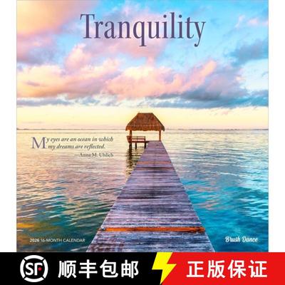 【3-4周达】Tranquility 2026 12 X 24 Inch (Hanging) Monthly Square Wall Calendar Plastic-Free [9798330705962]