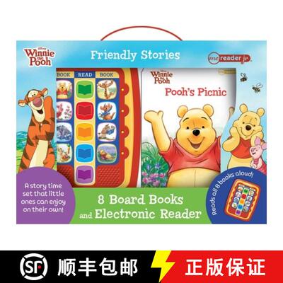 【3-4周达】Disney Winnie the Pooh Friendly Stories: Me Reader Jr 8 Board Books and Electronic Reader ... [9798384600510]