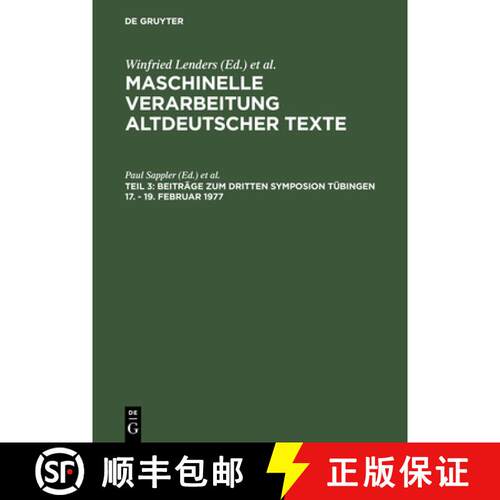 【3-4周达】精装 Beiträge zum dritten Symposion Tübingen 17. – 19. Februar 1977 [9783484103498]